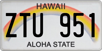 HI license plate ZTU951
