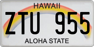 HI license plate ZTU955