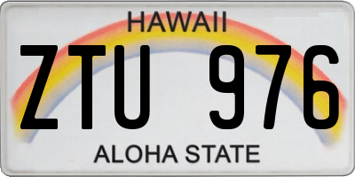 HI license plate ZTU976