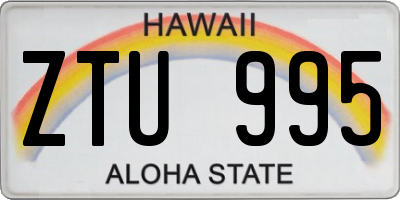 HI license plate ZTU995
