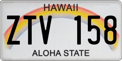 HI license plate ZTV158