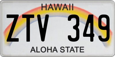 HI license plate ZTV349