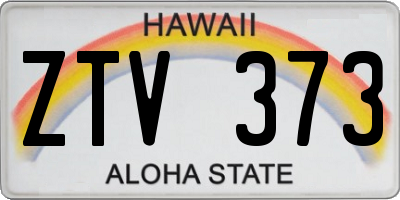 HI license plate ZTV373