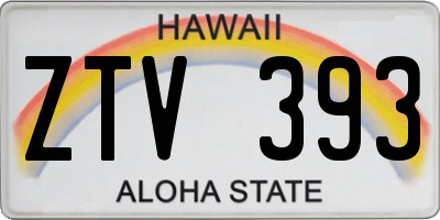 HI license plate ZTV393