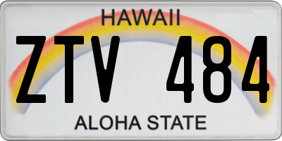 HI license plate ZTV484