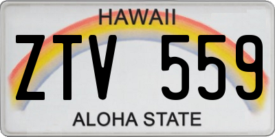 HI license plate ZTV559