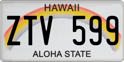 HI license plate ZTV599