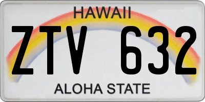 HI license plate ZTV632