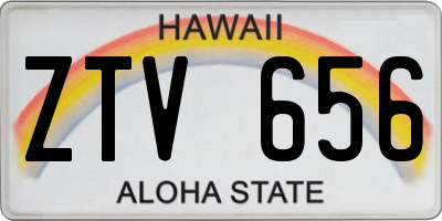 HI license plate ZTV656