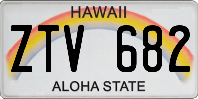 HI license plate ZTV682