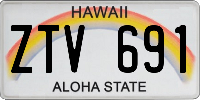 HI license plate ZTV691