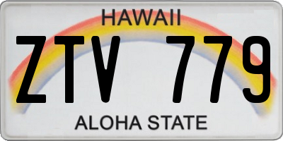 HI license plate ZTV779