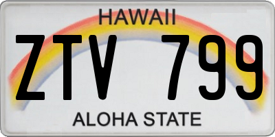 HI license plate ZTV799