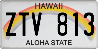 HI license plate ZTV813