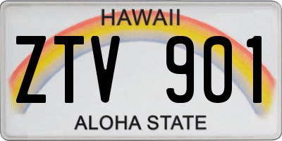HI license plate ZTV901