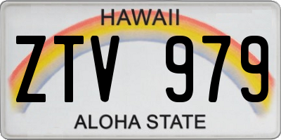 HI license plate ZTV979