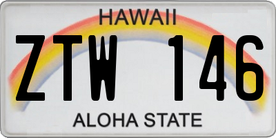 HI license plate ZTW146