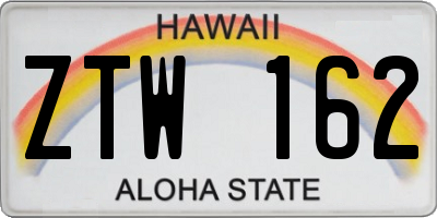 HI license plate ZTW162