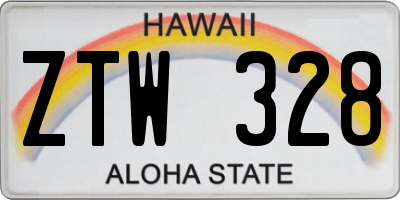 HI license plate ZTW328