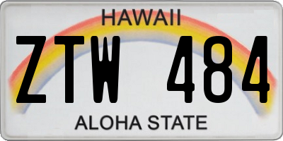 HI license plate ZTW484