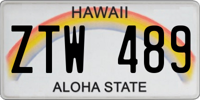 HI license plate ZTW489