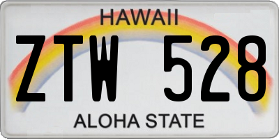 HI license plate ZTW528