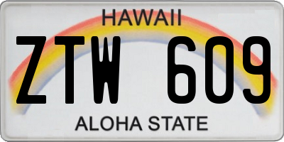 HI license plate ZTW609