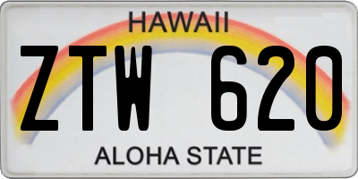 HI license plate ZTW620