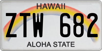 HI license plate ZTW682