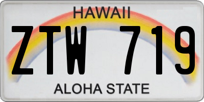 HI license plate ZTW719