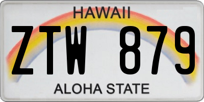 HI license plate ZTW879