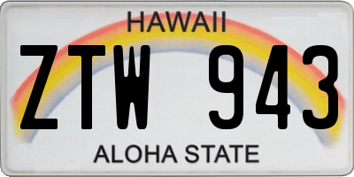 HI license plate ZTW943
