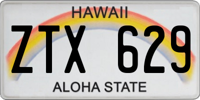 HI license plate ZTX629