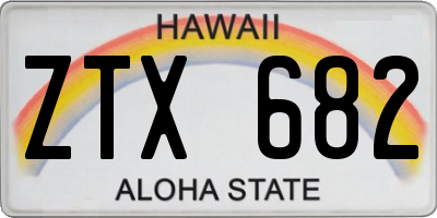 HI license plate ZTX682