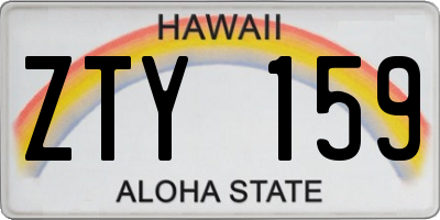 HI license plate ZTY159