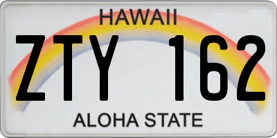 HI license plate ZTY162