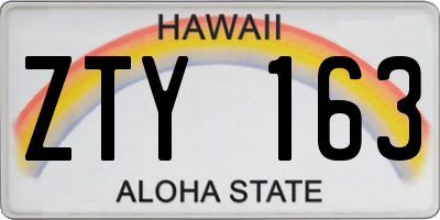 HI license plate ZTY163