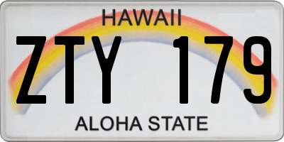 HI license plate ZTY179