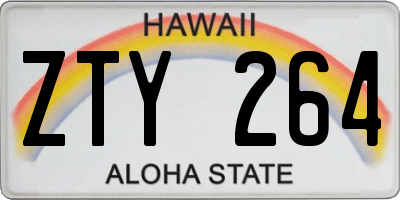HI license plate ZTY264