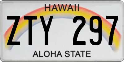 HI license plate ZTY297