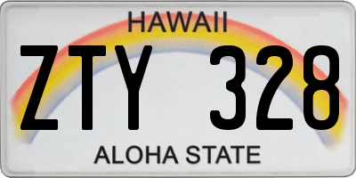 HI license plate ZTY328