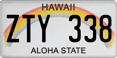HI license plate ZTY338