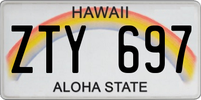 HI license plate ZTY697