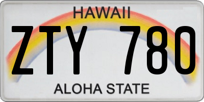 HI license plate ZTY780