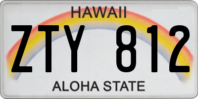 HI license plate ZTY812