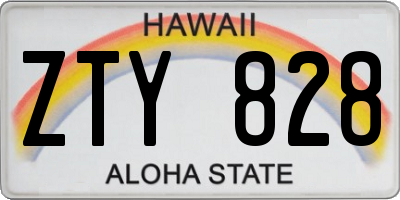 HI license plate ZTY828