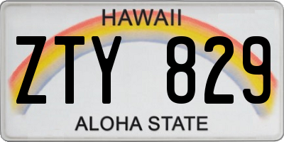 HI license plate ZTY829