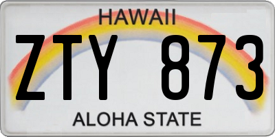 HI license plate ZTY873