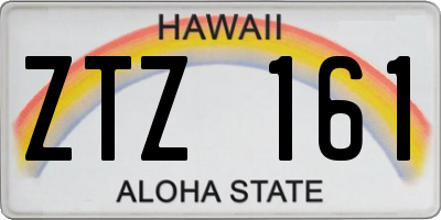 HI license plate ZTZ161