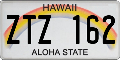 HI license plate ZTZ162